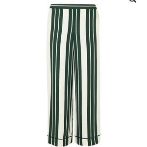 Oscar De La Renta Striped Crepe Straight Leg Pant